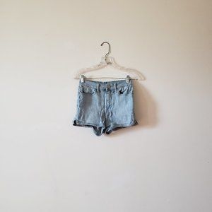 BDG Lightwash Pin Up Super High Rise Denim Shorts 25